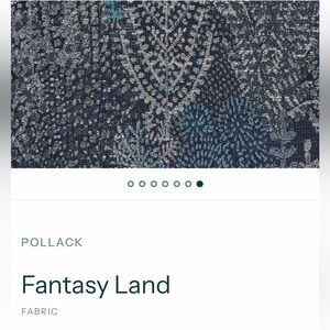 Pollack Fabric - Fantasy Land In Bluejay.  Price Per Yard. 2 Yards Available.